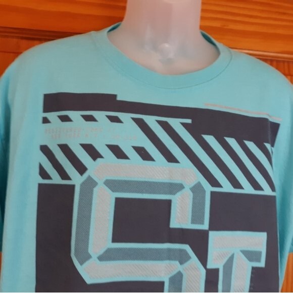 Sean John Vintage Blue Graphic Logo Tee Shirt LG Y2K Streetwear Hip Hop - Picture 6 of 8